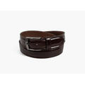 MANZINI 100% Leatherbelt 3,5 cm width 19 Dk brown 80 cm