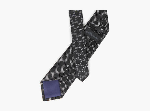 MANZINI 100% silk tie 7,6 cm width 09 Black 