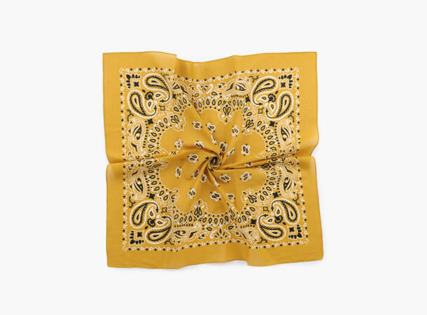 MANZINI Bomullskjerf Bandana 70 x 70 cm Gul 25 