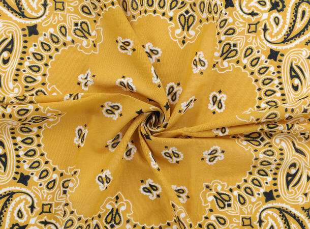 MANZINI Bomullskjerf Bandana 70 x 70 cm Gul 25 
