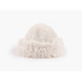 MANZINI Imitert Pels Hatt Offwhite 11