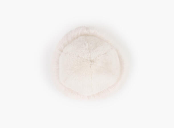 MANZINI Imitert Pels Hatt Offwhite 11 