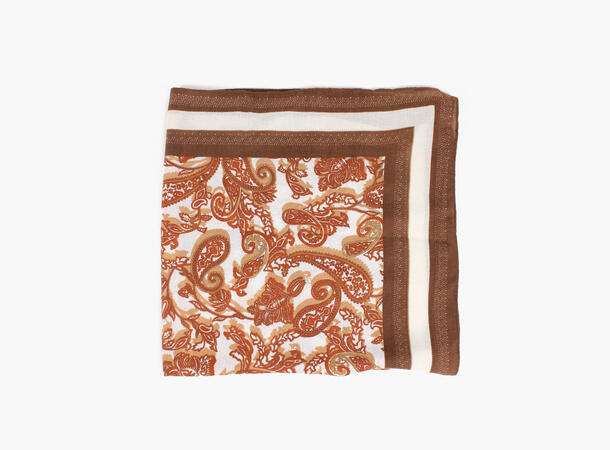 MANZINI Paisley Skjerf 80 x 180 cm Brun 19 