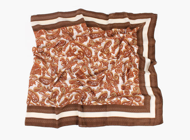 MANZINI Paisley Skjerf 80 x 180 cm Brun 19 