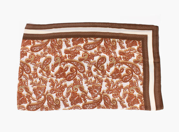 MANZINI Paisley Skjerf 80 x 180 cm Brun 19 