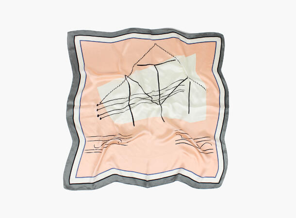 MANZINI Postkort Skjerf 70 x 70 cm Lys Rosa 51 