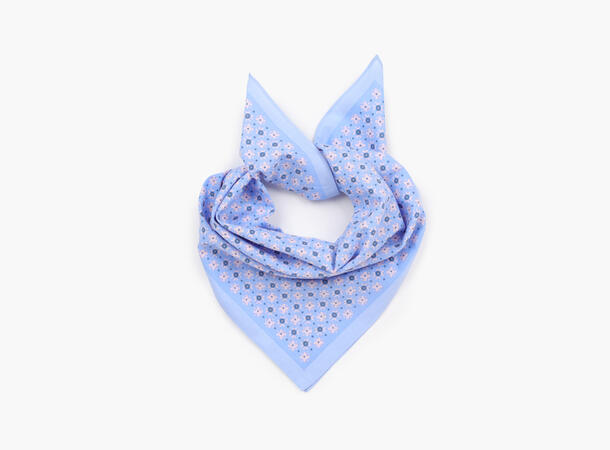 MANZINI Skjerf Ditsy Mønster 65x65 cm Lys blå 71 