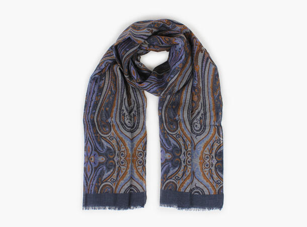 Montecristo Printed 100% Ull Skjerf Blå 75 