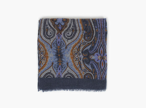 Montecristo Printed 100% Ull Skjerf Blå 75 