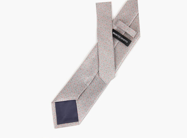 Montecristo Printed 100% silk tie 7,6 cm Grå 05 
