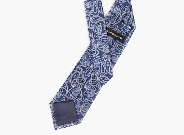Montecristo woven tie 7,6 cm Marine blå 79 