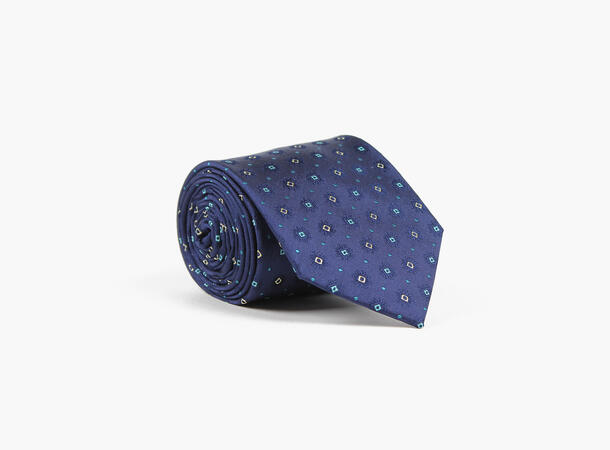 Montecristo woven tie 7,6 cm Marine blå 79 
