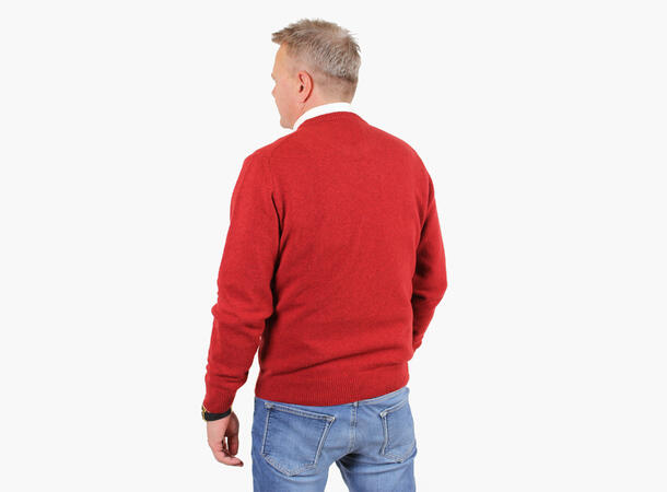 NOHR 100% Ullgenser Rund Hals Rød 