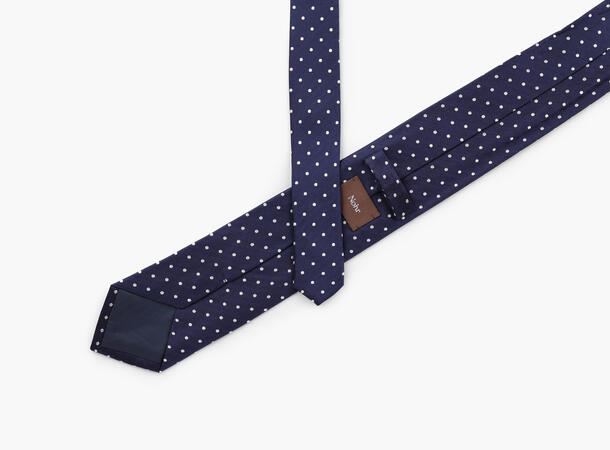 NOHR Carlos Polkadot Silk Tie Marine blå 79 