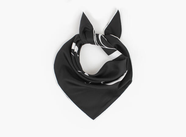 NOHR Embla Emblem Silk Scarf 65 x 65 cm Sort 09 