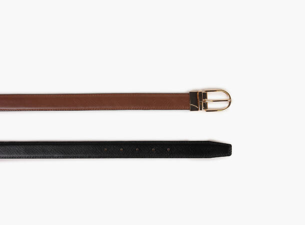 NOHR Hedvig Reversibelt Belte i Skinn Sort 09 80 cm 