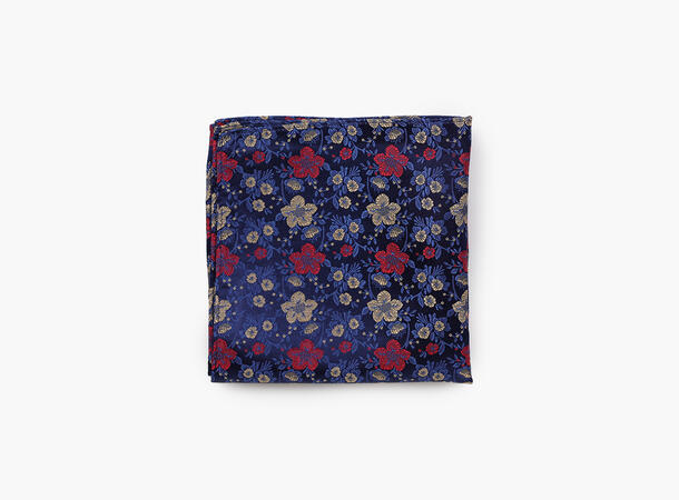 NOHR Liam Silk Pocket Square Marine blå 79 