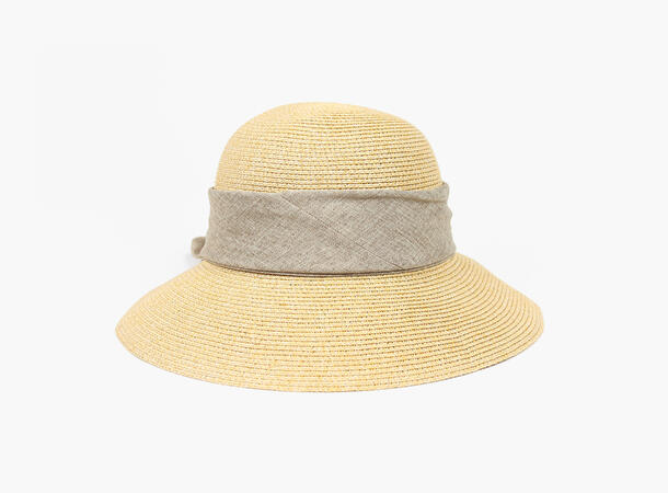 NOHR Linnea Sommerhatt med Sløyfe 18 Medium brown 