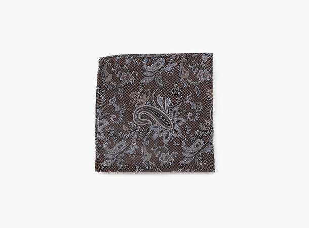 NOHR Magnus Silk Pocket Square Mørk brun 19 