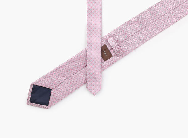 NOHR Matheo Silk Tie 7,6 cm Rosa 55 