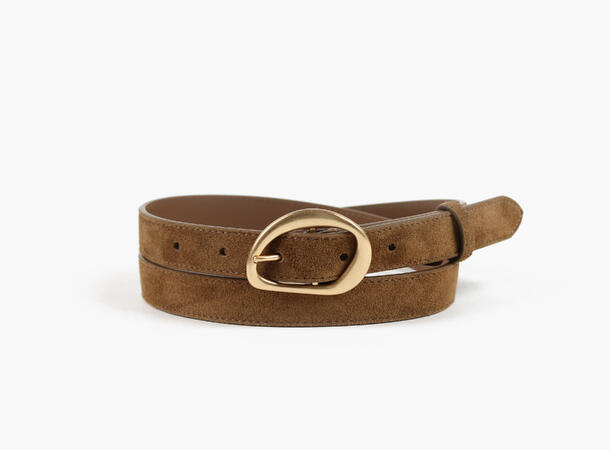 NOHR Mia Smalt Belte i Skinn Lys brun 18 90 cm 