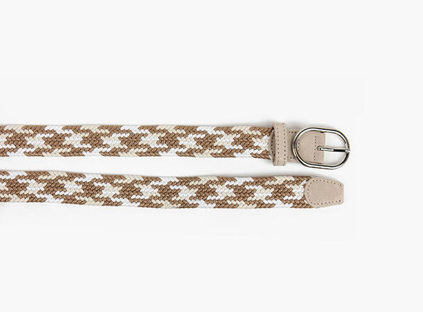 NOHR Nora Flettet Strikkbelte Flerfarget Mørk brun 19 90 cm 