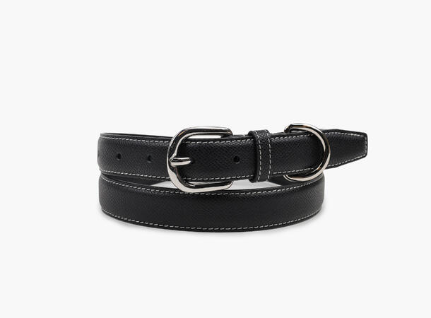 NOHR Signe Belte i Skinn Sort 09 85 cm 