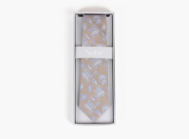 NOHR Silkeslips Lee Beige Blå Mønster 15 Beige 