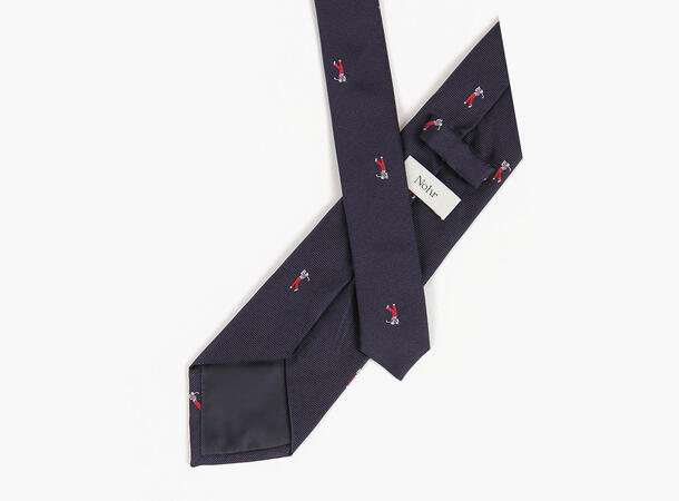 NOHR silkeslips Burt navy golf mønster 79 Navy 