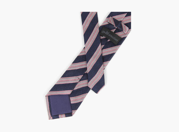 MANZINI 100% silk tie 7,6 cm width 65 Lilac 