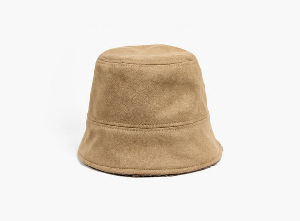 MANZINI Bøttehatt i Semsket Immitasjon 15 Beige 
