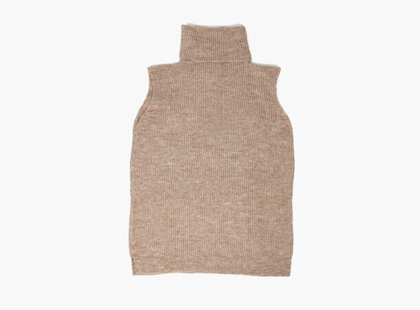 MANZINI Knitted Turtleneck Vest 18 Med brown 