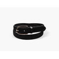 MANZINI Ladies Suede Belt 09 Black 80 cm