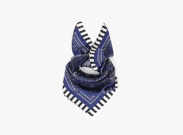 MANZINI Mandala Skjerf 70 x 70 cm Marine blå 79 