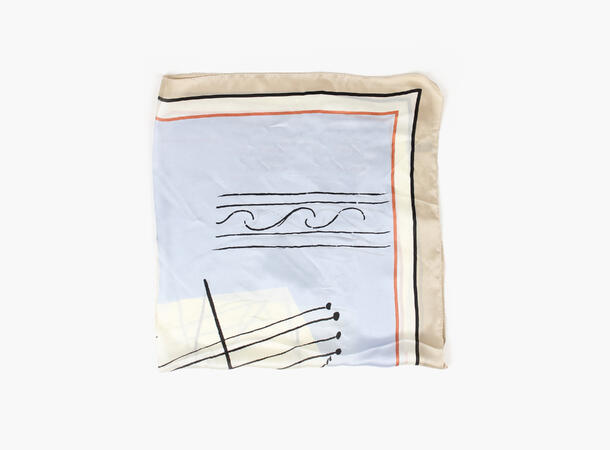 MANZINI Postkort Skjerf 70 x 70 cm Lys blå 71 