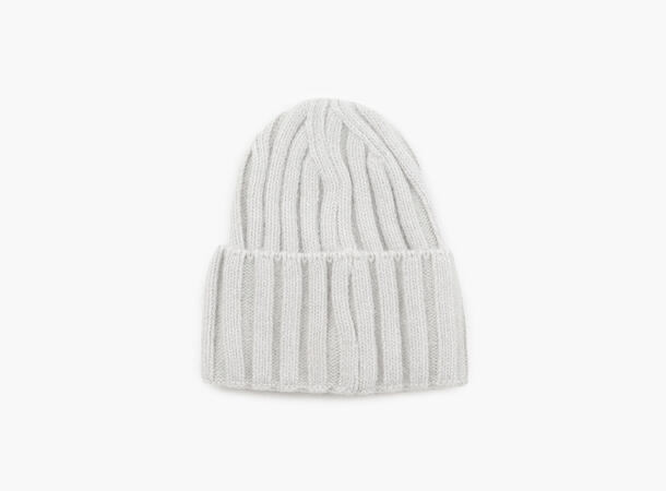 MANZINI Rib Beanie Beige 15 