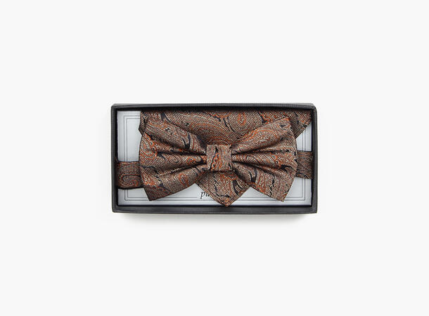 MANZINI Silk Bowtie w/ Handky 29 Dk yellow 