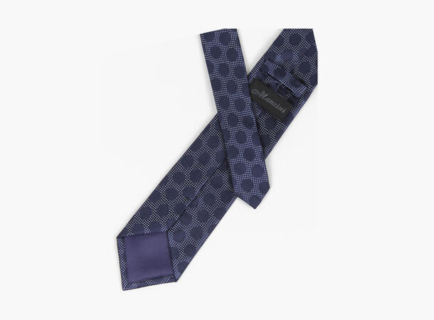 MANZINI Silkeslips Navy Prikkemønster 79 Navy 