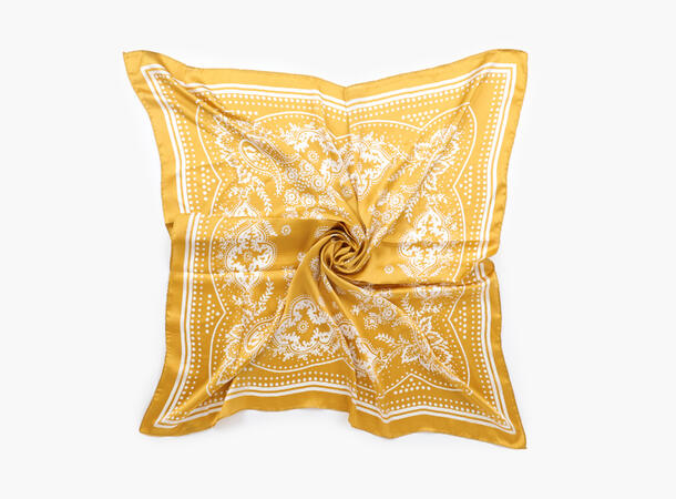 MANZINI Skjerf 90 x 90 cm Gul 25 