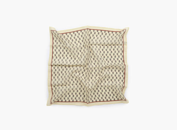 MANZINI Skjerf Hageblomst 55 x 55 cm Offwhite 11 