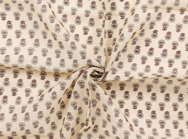 MANZINI Skjerf Hageblomst 55 x 55 cm Offwhite 11 