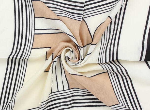 MANZINI Skjerf i Herringbone 70 x 70 cm Beige 15 