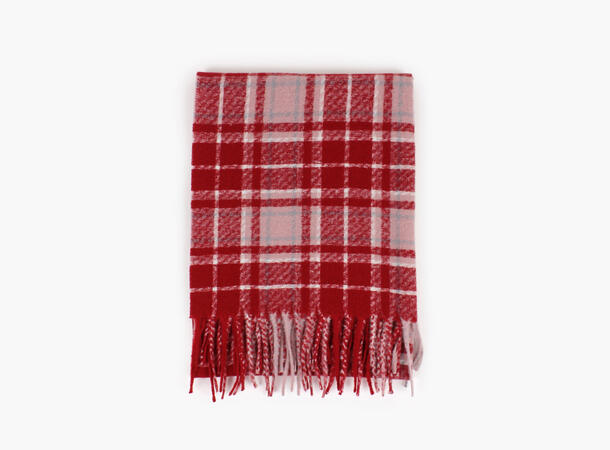 MANZINI Skjerf med Chunky Ruter Rød 45 