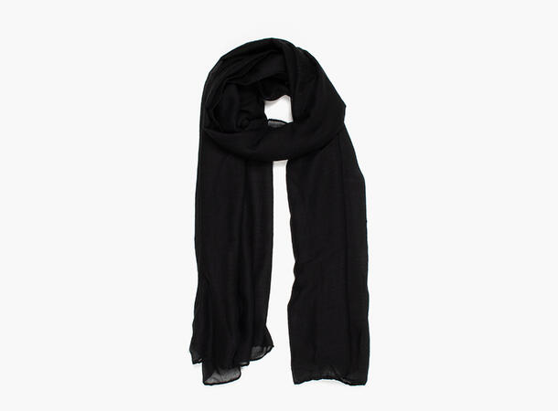 MANZINI Solid Viscose Scarf 09 Black 