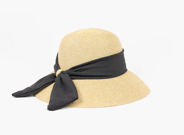 MANZINI Sommerhatt med Sløyfe 09 Black 