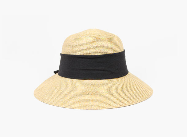 MANZINI Sommerhatt med Sløyfe 09 Black 