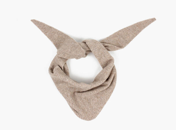 MANZINI Triangle Scarf Solid Color 16 Tan Melange 