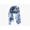MANZINI Watercolor Scarf 79 Navy