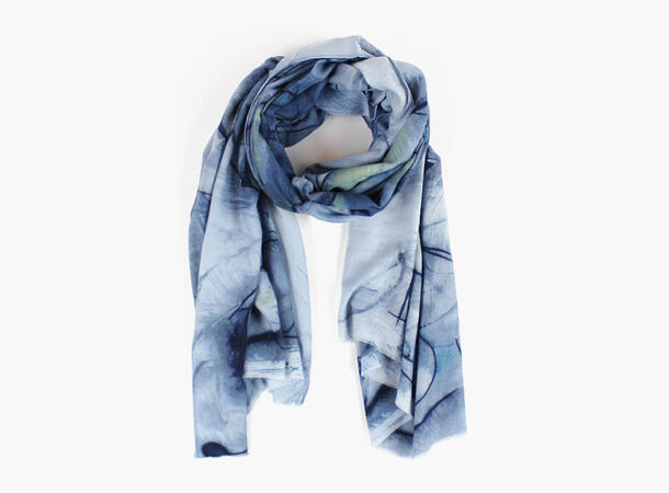 MANZINI Watercolor Scarf 79 Navy 