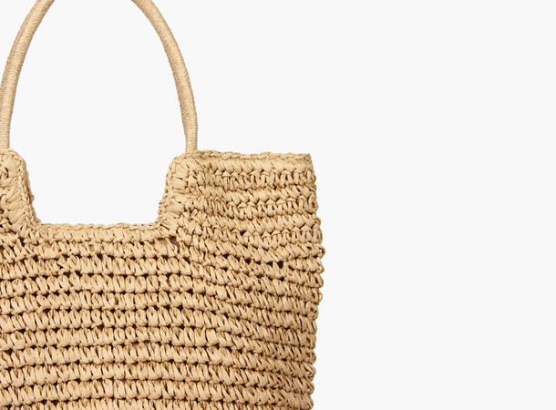 MANZINI paper straw bag 13 Sand 